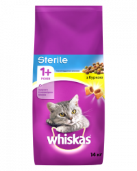 Whiskas для стерилизованных с курицей 14 кг