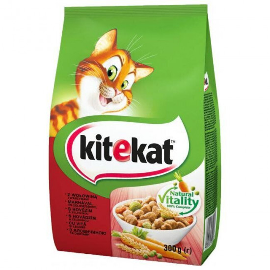 Kitekat сухий корм Яловичина з овочами 300г