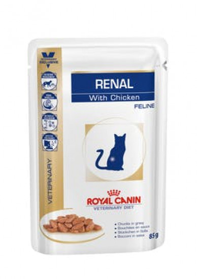 Вологий корм Royal Canin Renal з куркою при захворюваннях нирок, 85 г (від 10шт в асортименті)