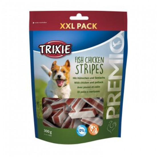 Ласощі для собак Trixie PREMIO Chicken and Pollock Stripes курка і риба 300г