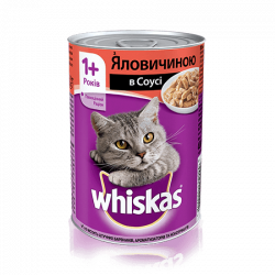  Whiskas консерва яловичина в соусі 400г