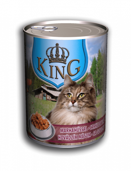 Корм King cat вологий зі смаком яловичини 415г