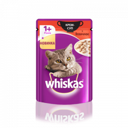  Whiskas  крем-суп з яловичиною 85г (від 10шт)