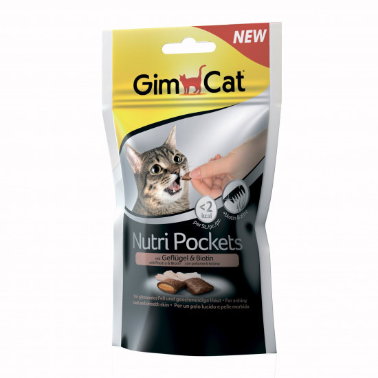 Ласощі для котів GimCat Nutri Pockets 60 г (домашня птиця)