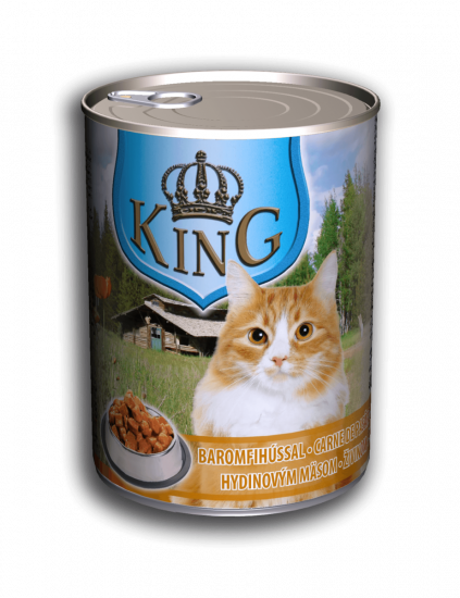 Корм King cat вологий зі смаком птиці 415г