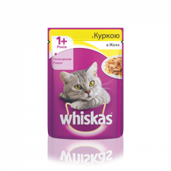 Whiskas влажный корм с курицей в желе 100г(от 10шт)