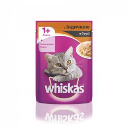  Whiskas вологий корм з індичкою в соусі 100г (від 10шт)