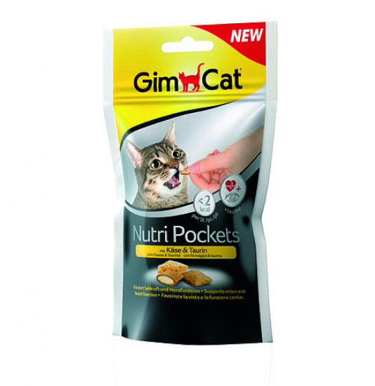 Ласощі для кішок GimCat Nutri Pockets з сиром і таурином 60г