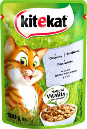  Kitekat вологий корм Телятина 85г 28шт