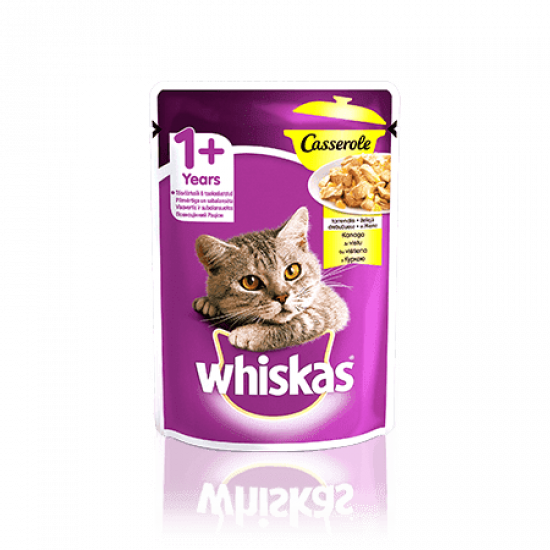 Whiskas Casserole Консервы для кошек с курицей в желе 85г 28шт