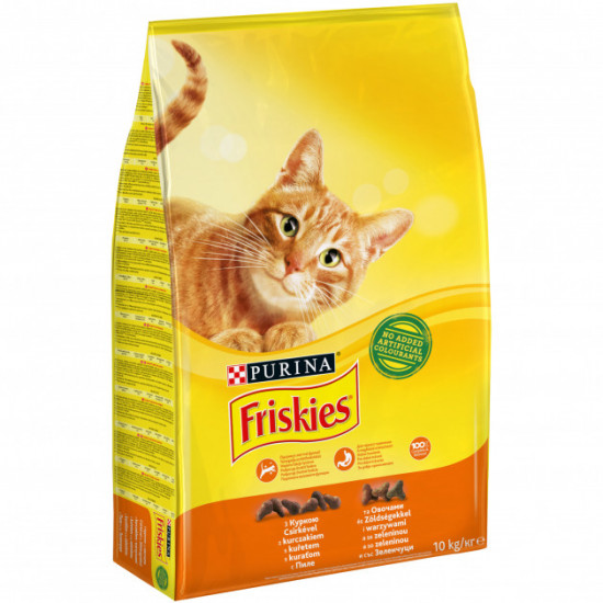 Сухой корм для кошек Purina Friskies с курицей и овощами 10 кг