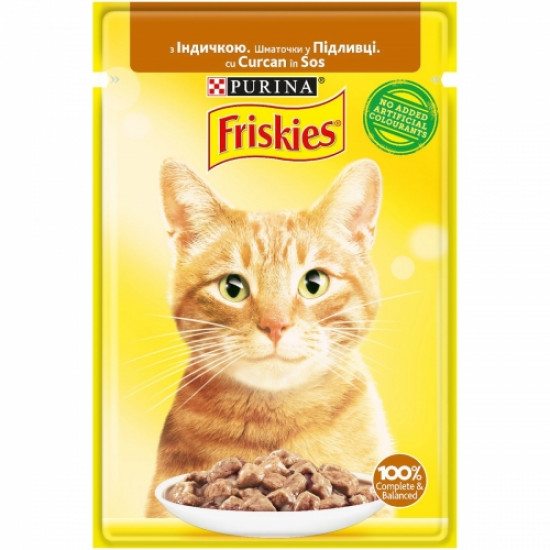 Корм Friskies с индейкой в подливе 85 г(от 10шт в ассортименте)