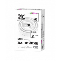 Нашийник Vitomax Black & White проти бліх та кліщів для котів і дрібних собак 35см