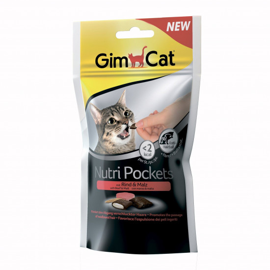 Ласощі для котів GimCat Nutri Pockets 60 г (яловичина)