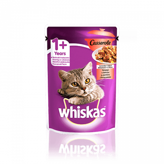 Whiskas Casserole Консерви для кішок з яловичиною в желе 85г 28шт